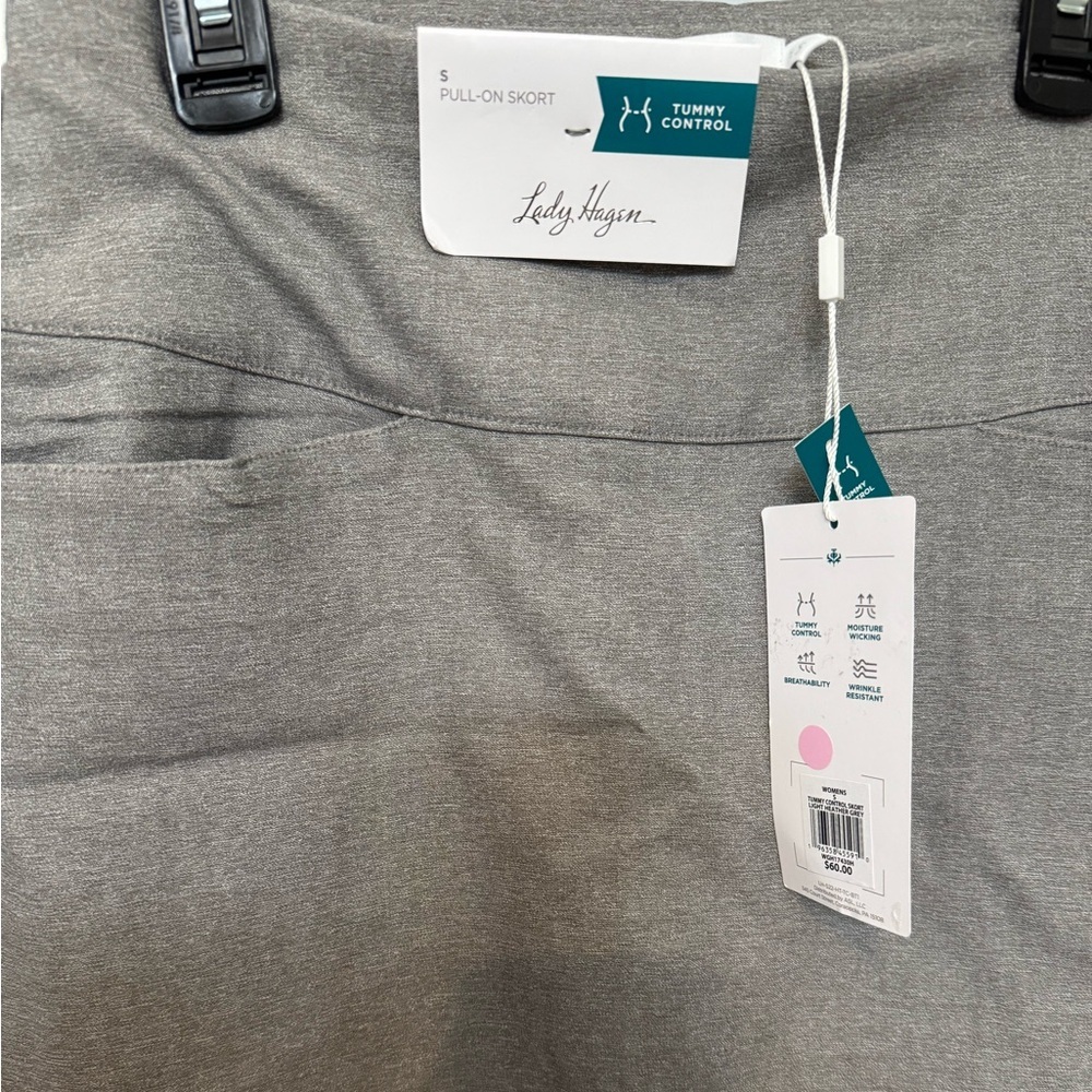 Lady Hagen Tummy Control Pull On Skort NWT in Heather Grey - Picture 6 of 7